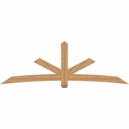 Ekena Millwork Alberta Smooth Timber Gable Bracket, Western Red Cedar, 108"W x 36"H x 3 1/2"D x 5 1/2"F, 8/12 Pitch GBW108X36X0406ALB00SWR